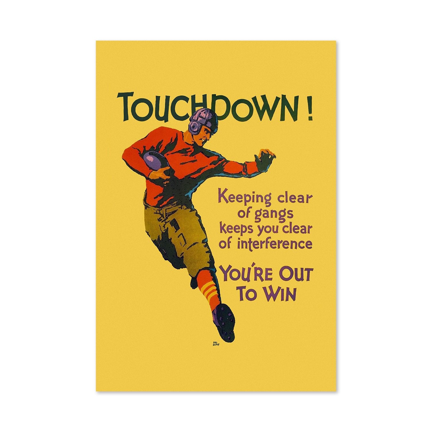 Touchdown poster print